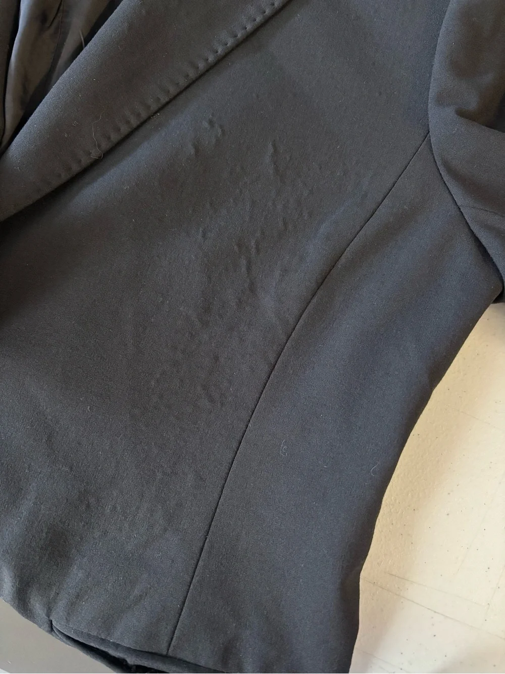 Lafayette 148 Stretch Wool Double Button Blazer Black Size 14 Women Business